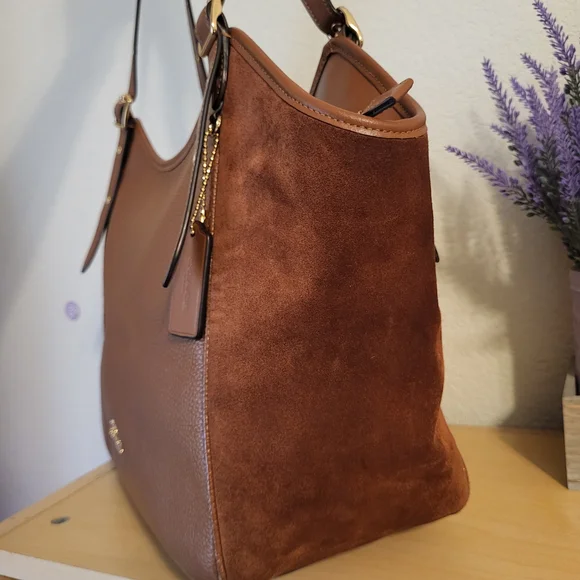 Coach Brown Leather Tote Bag - Picture 6 of 16
